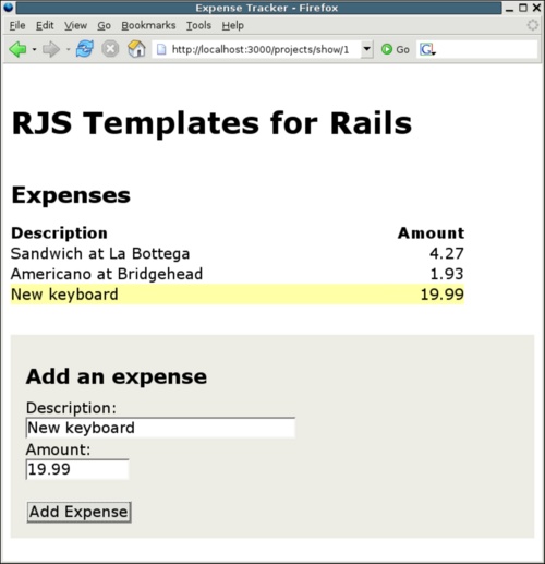 Updating and highlighting without a page refresh.