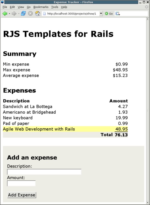 Instant gratification─updating multiple page elements with new data.