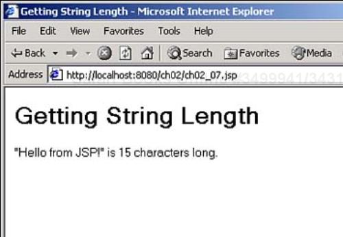 Determining string length.