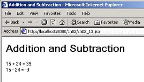 Using addition and subtraction.