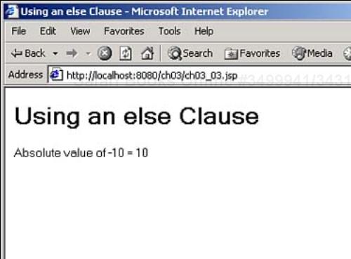 Using an else clause.