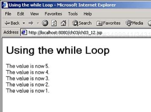 Using the while loop.