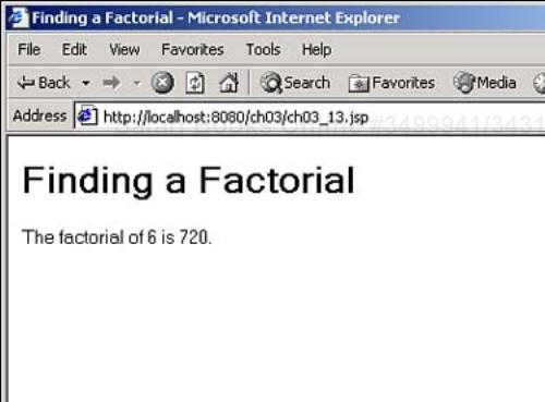 Finding a factorial.