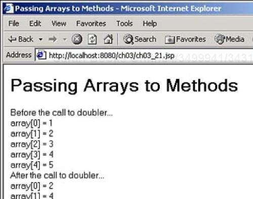 Passing arrays to methods.