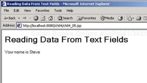 Reading text from a text field.