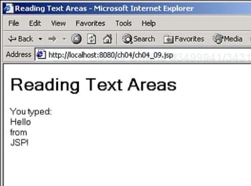 Reading text from text areas.