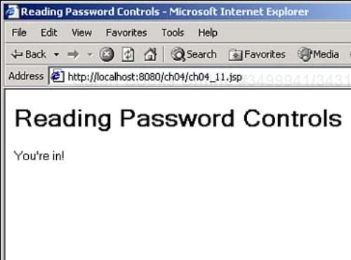 Reading text from a password control.