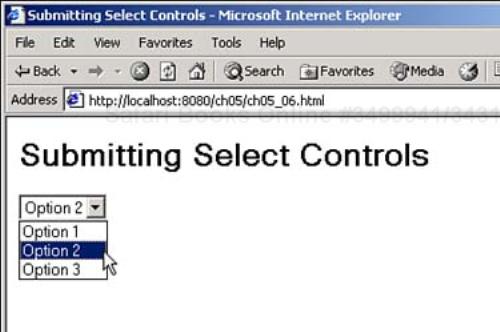 Using a select control.