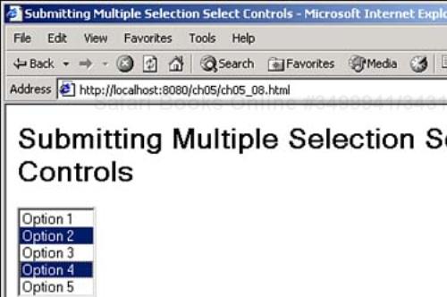 Using a multiple-selection select control.