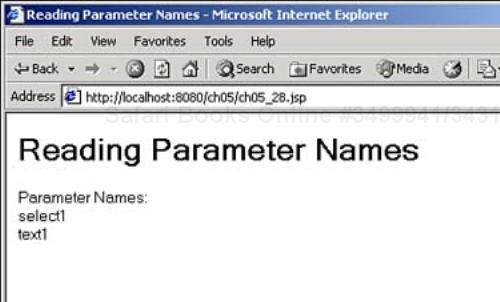 Getting parameter names.