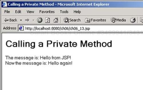 Using private methods.