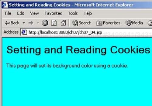 Setting and reading a cookie using the same page.