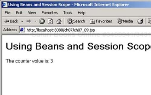 Using a bean with session scope.