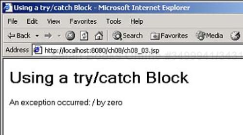 Catching an exception.