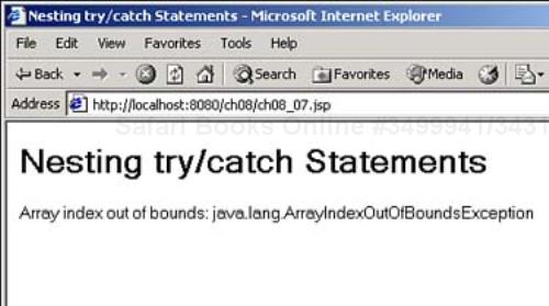 Using nested try/catch statements.