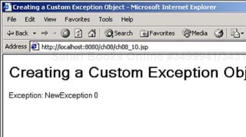 Catching a custom exception.