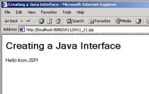 Creating a Java interface.