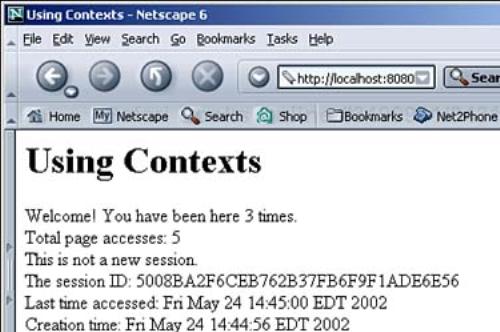 Using servlet contexts.