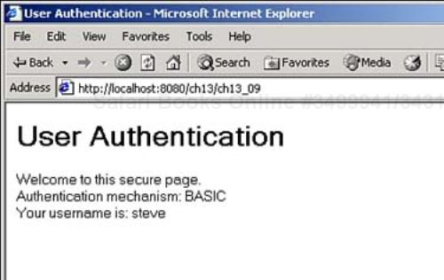 Authenticating a user.