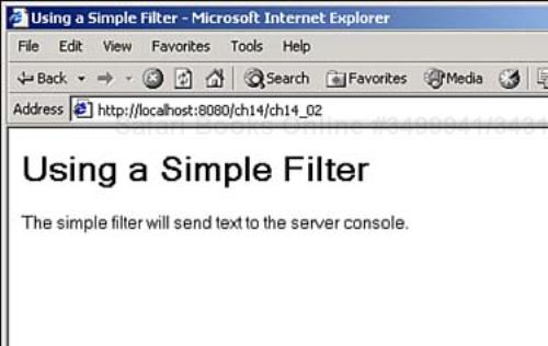 The simple filter's target servlet.