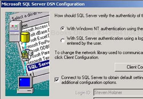 Selecting authentication options.