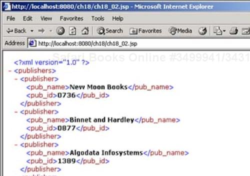 Creating an XML document in JSP.