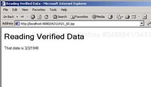 Displaying verified user data.