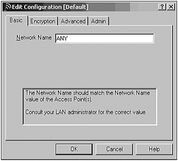 Configuring the Network Name.