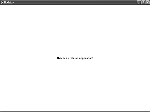 The Skeleton program is a good example of a minimal Windows program, and not much else.