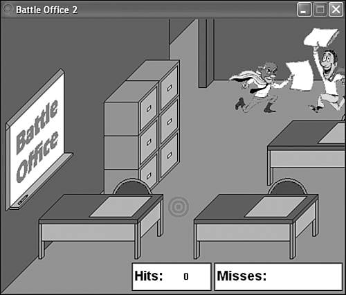 The Battle Office 2 game shows off the new animated sprite features in the game engine.