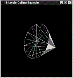 Using glPolygonMode to render one side of the triangles as outlines.