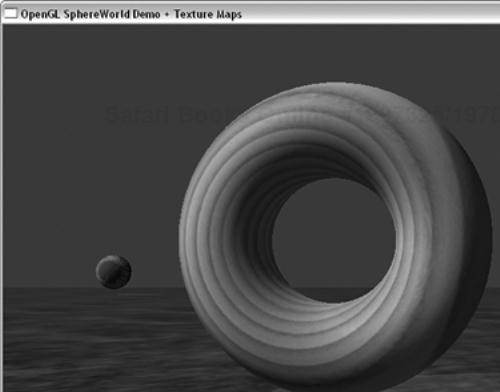 Textured torus with muted highlights.