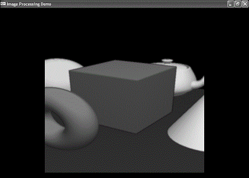 This fragment shader blurs the scene.