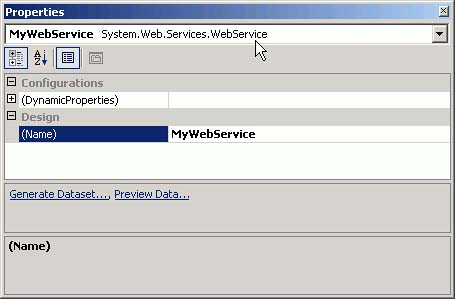 Naming a Visual Basic .NET XML Web service.