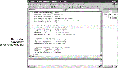 A debugger and watch variables can help you trace a variable's values through a program.