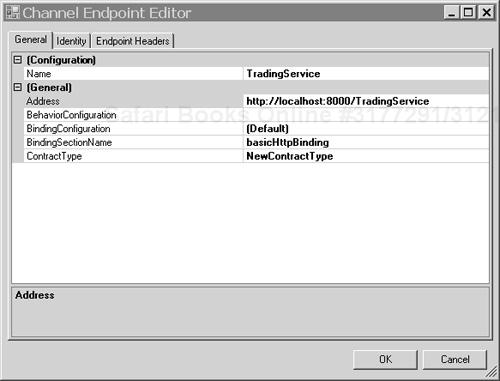 Specifying an endpoint address.