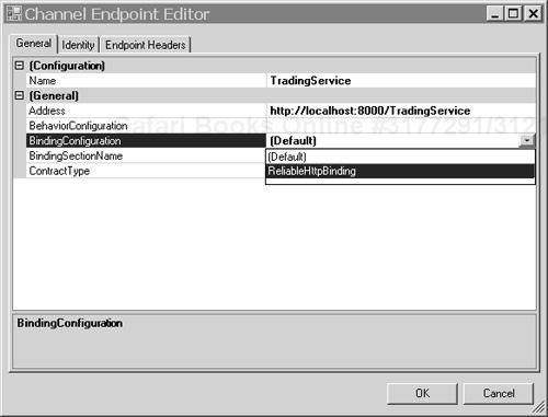 Configuring a binding.