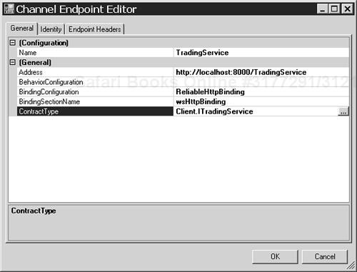 The endpoint configuration in the Channel Endpoint Editor.