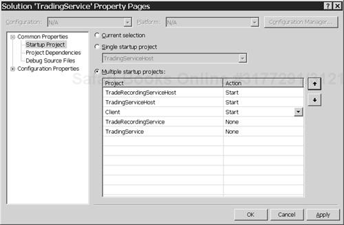 Startup Project properties.