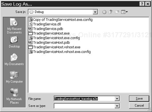 Specifying a destination for traces.