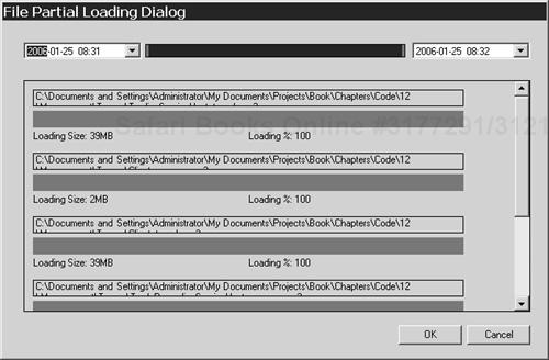 File Partial Loading dialog.