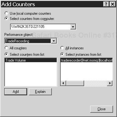 Adding the Trade Volume performance counter.