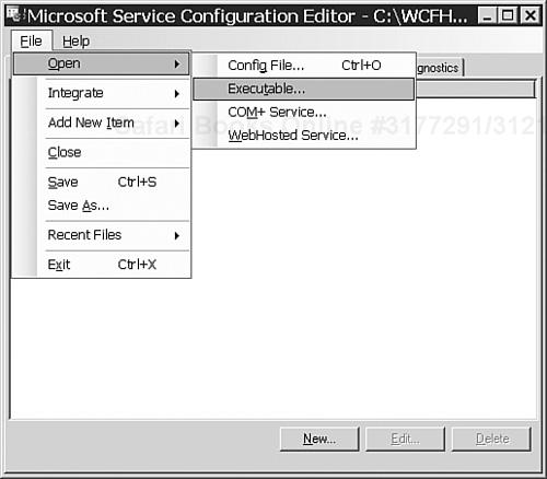 Selecting an executable.