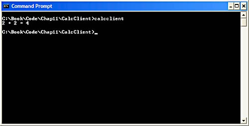 Output from CalcClient.exe.