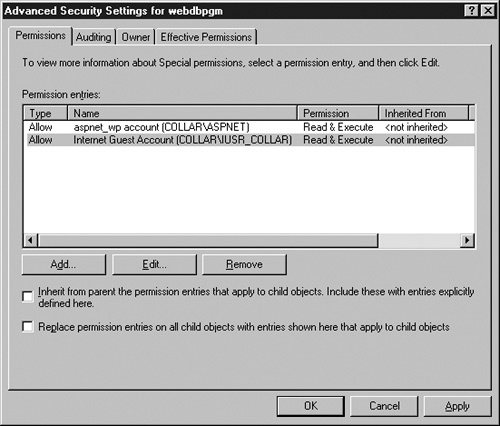 Managing Security for Web Pages in Windows 2000 and Windows XP