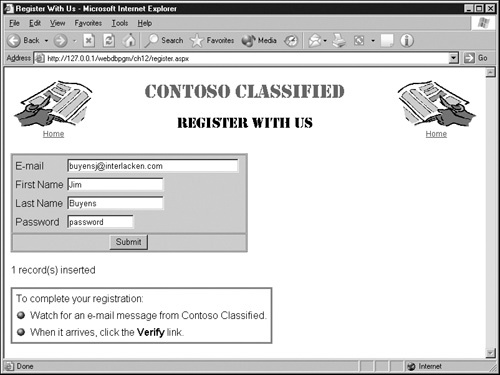 Create a visitor self-registration page