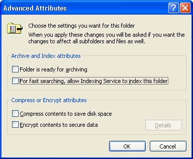 Preventing Indexing Service from indexing sensitive data.