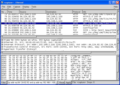 Intercepting TCP/IP packets