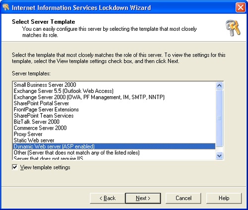 The IIS Lockdown tool