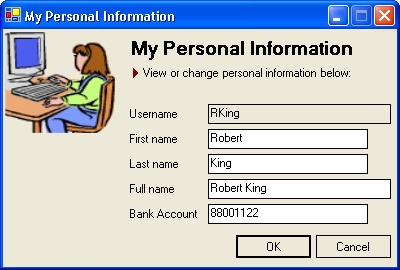 The frmMyInfo form